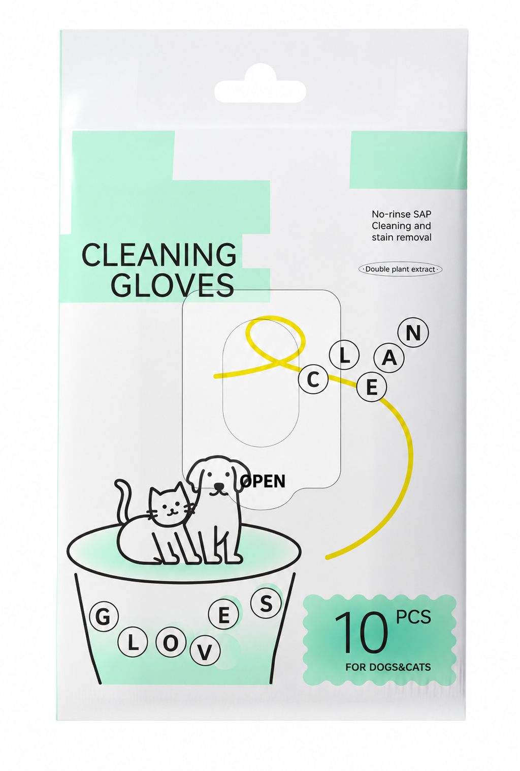 No-Rinse SPA Pet Cleaning Gloves