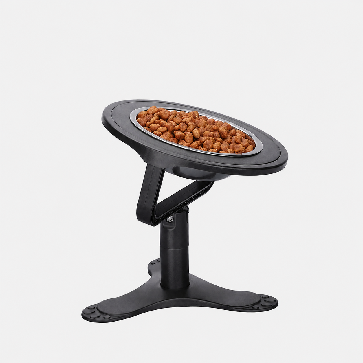 Adjustable Elevated Stainless Steel Pet Bowl Stand Set