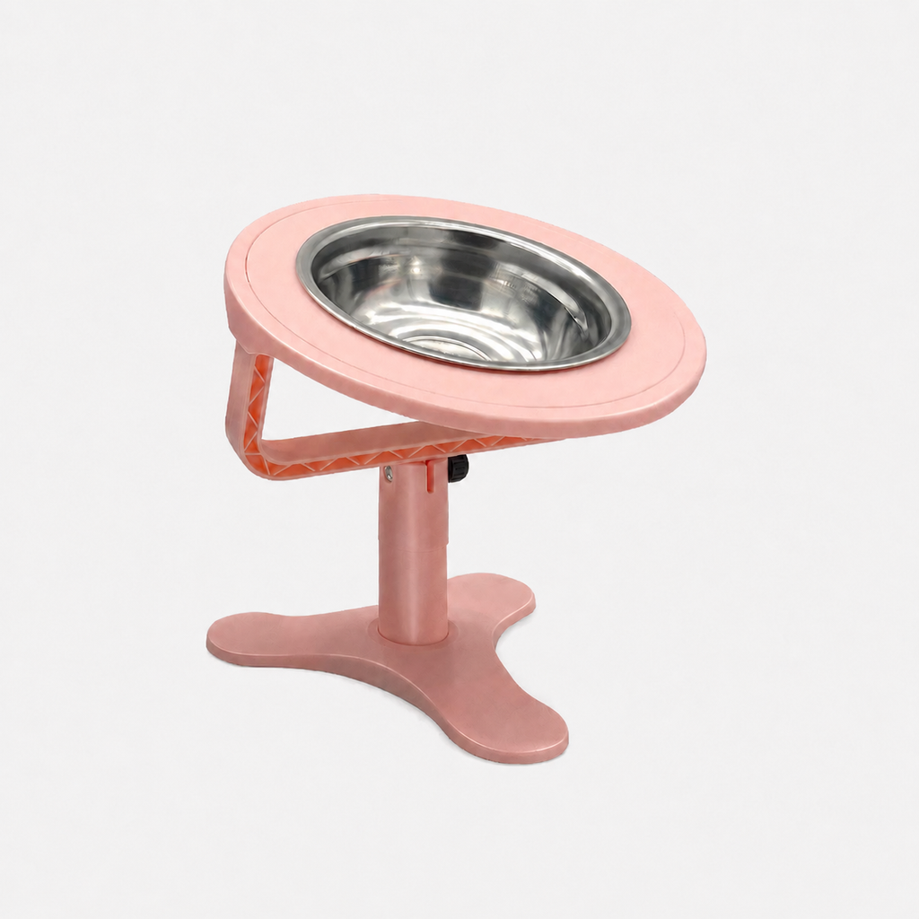 Adjustable Elevated Stainless Steel Pet Bowl Stand Set