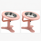 Adjustable Elevated Stainless Steel Pet Bowl Stand Set