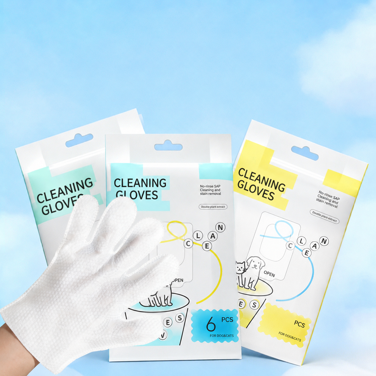 No-Rinse SPA Pet Cleaning Gloves