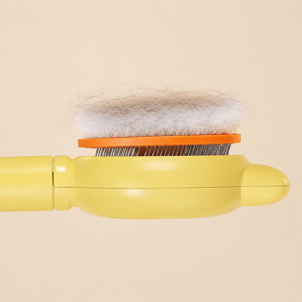 One-Click Self-Cleaning Pet Grooming Brush
