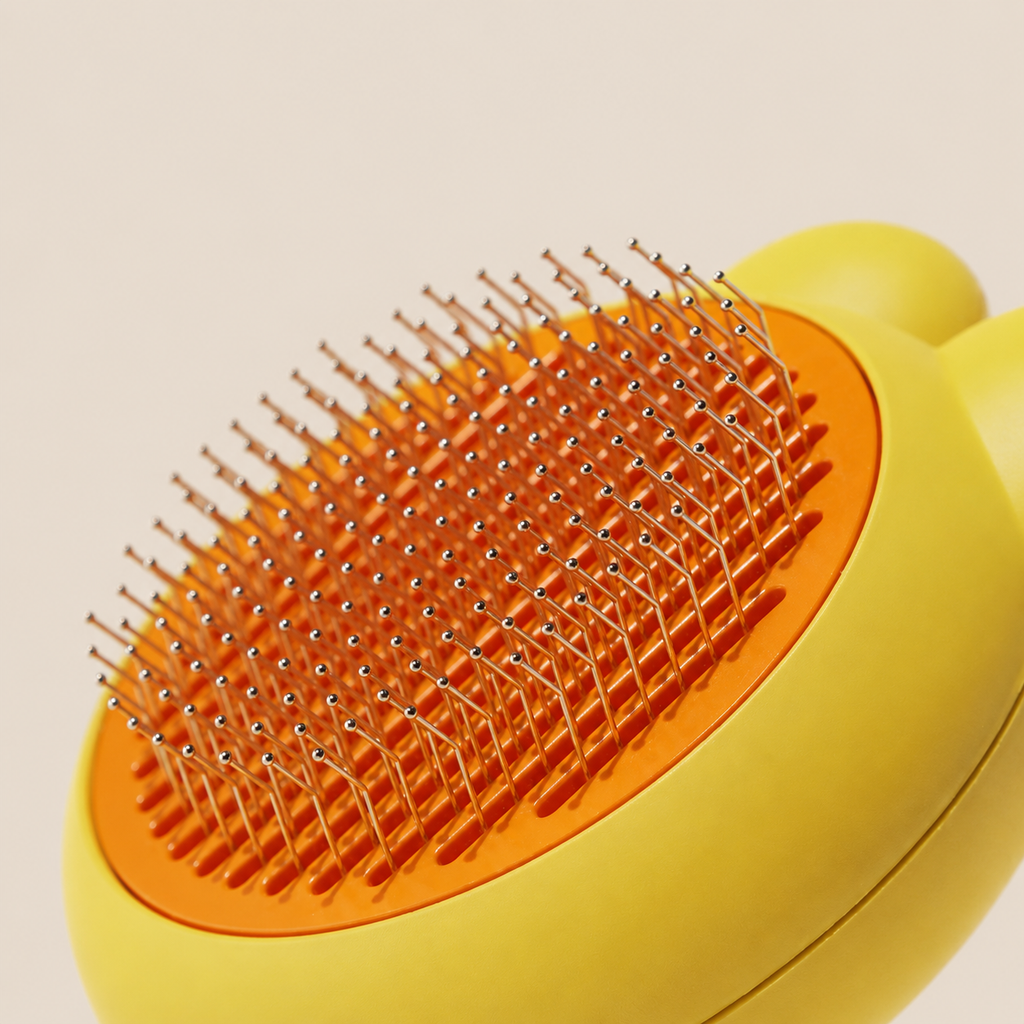 One-Click Self-Cleaning Pet Grooming Brush
